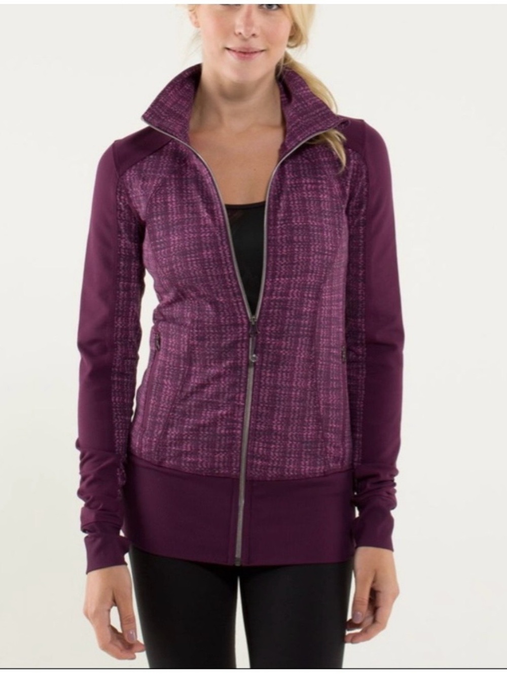 Lululemon Nice Asana Jacket in Ziggy Wee Purple Plum Sz 6